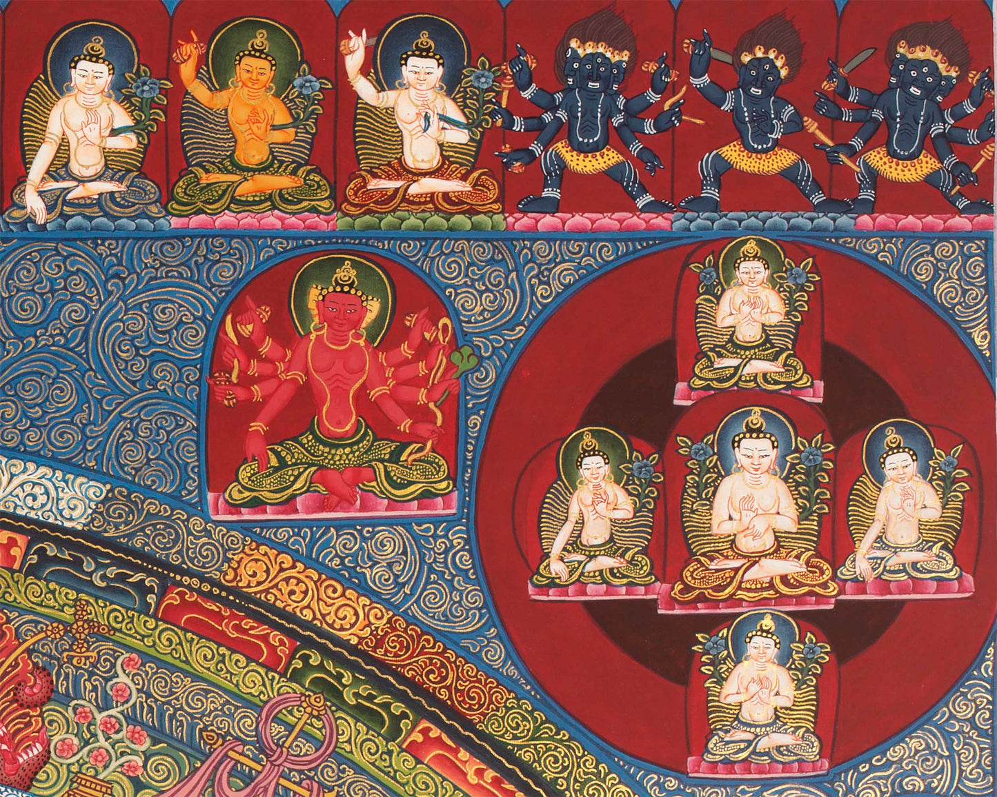 Dharma Dhatu Mandala | Buddhist wall Decor | Thangka Print