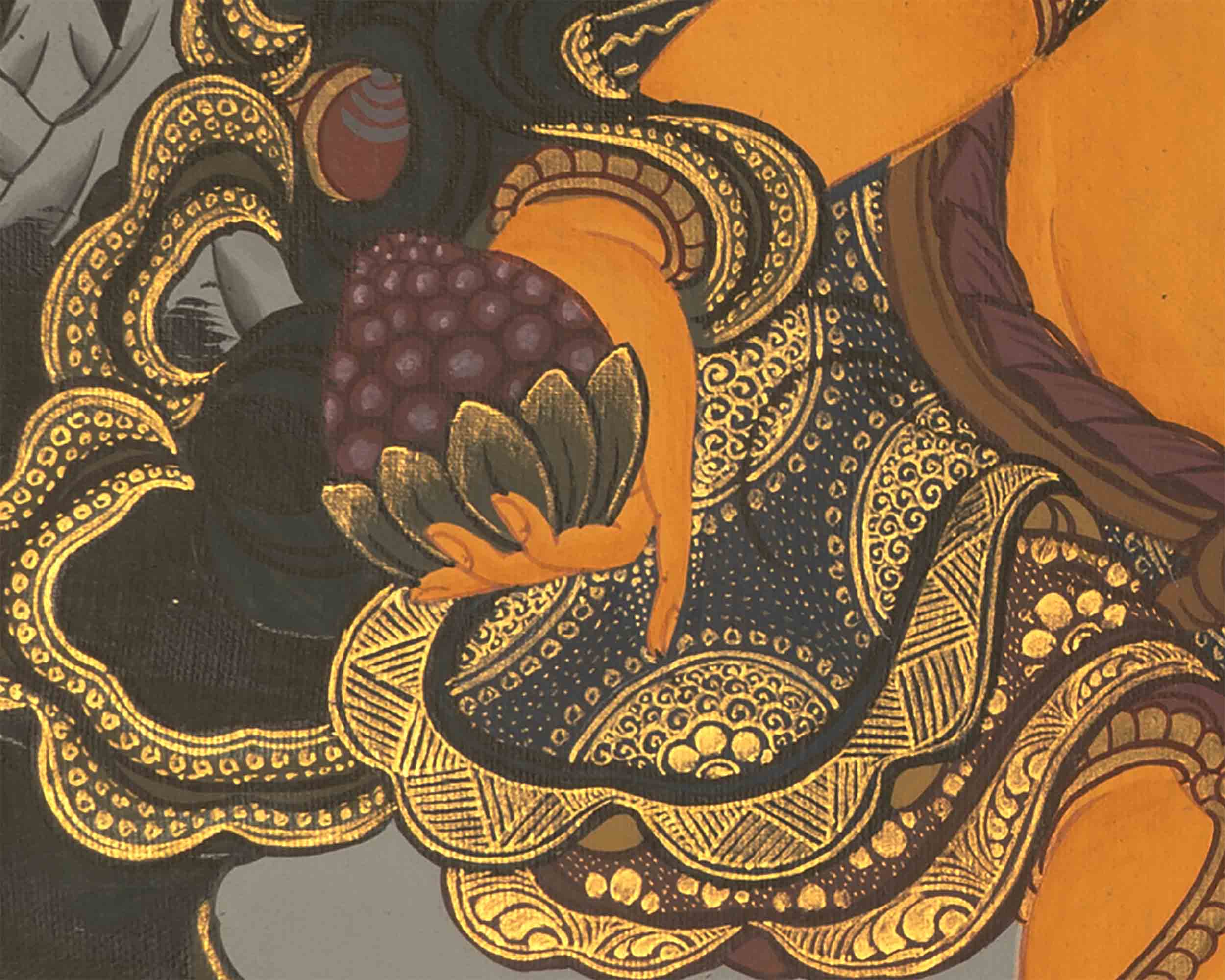 Deity Of Wealth Thangka | Traditional Tibetan Art | Wall Decors