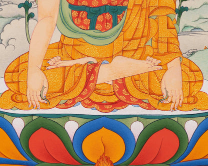 Hand Painted Longchenpa Thangka from Enlightenment Studio | Traditional Vajrayana Wall Decor