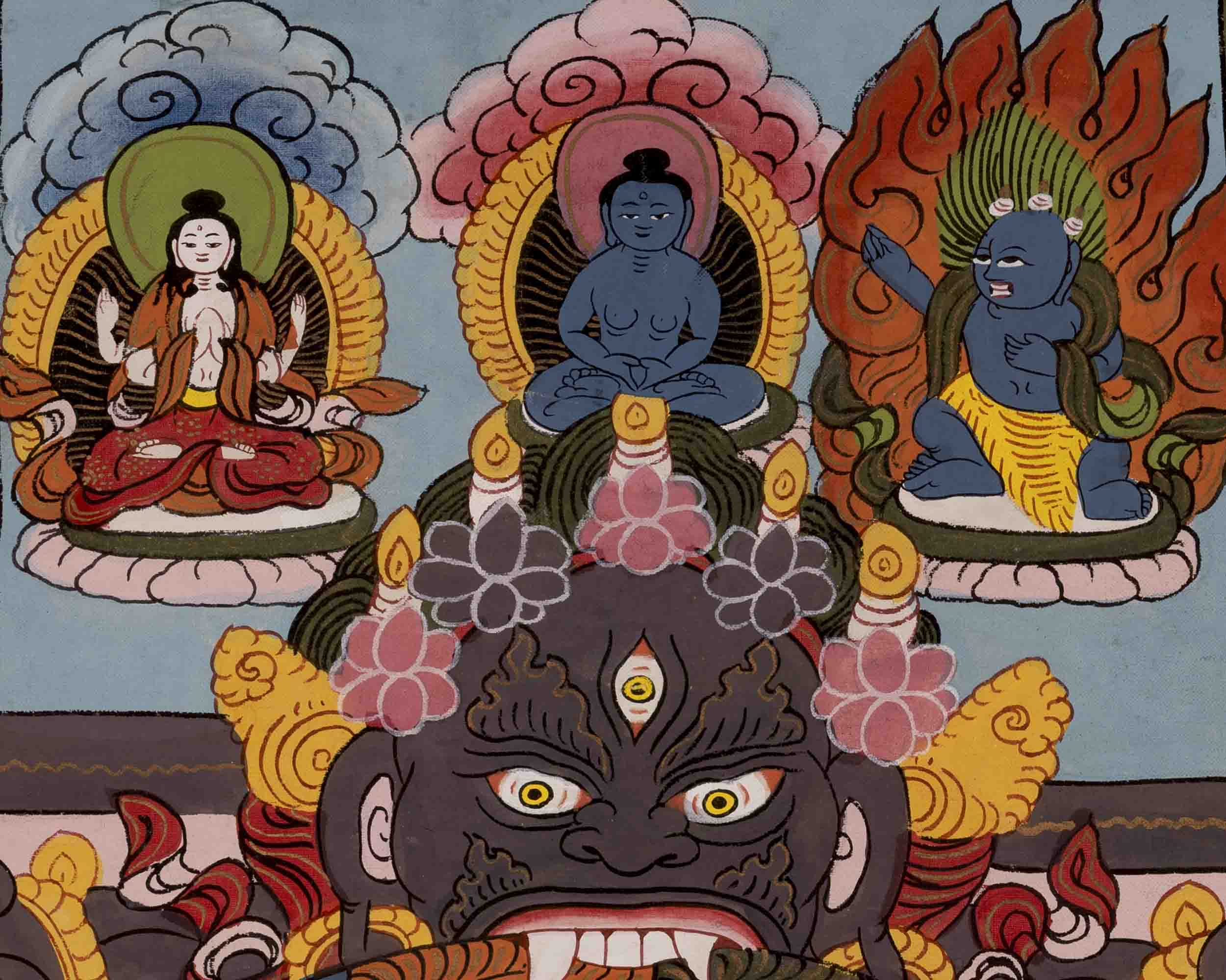 30+ Years Old Wheel Of Life Thangka | Vintage Traditional Art | Wall Decors