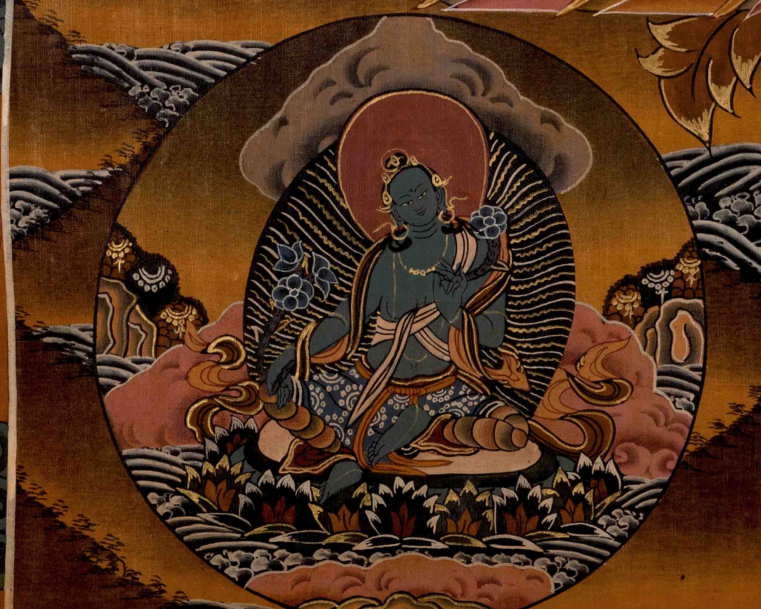 Shakyamuni Buddha Thangka | Religious Handpainted Art | Wall Decors