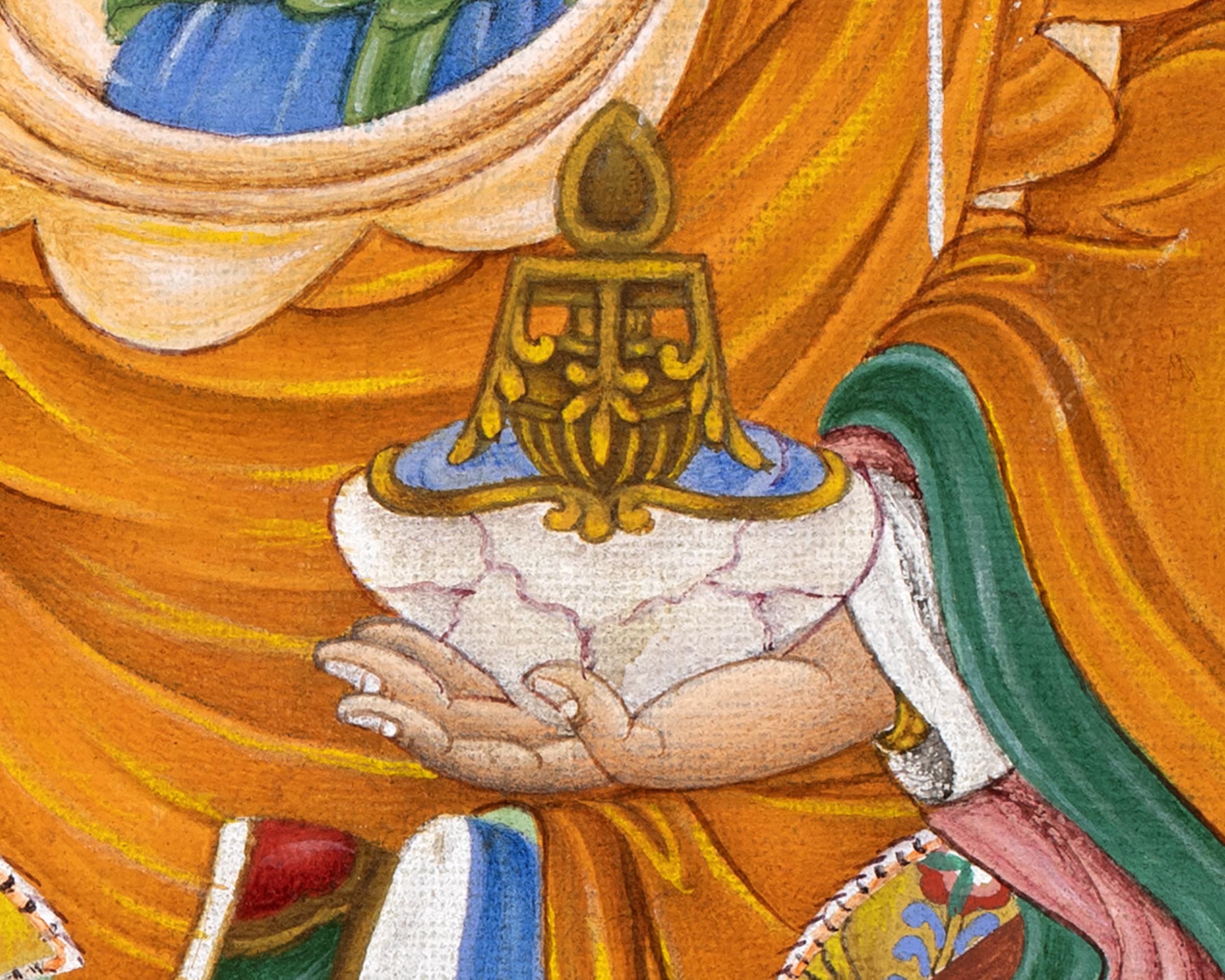 Guru Rinpoche With Others Thangka | The Precious Guru | Himalayan Buddhist Thangka Print