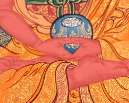 Amitabha Buddha Thangka | Buddhist Traditional Paint | Wall Decors