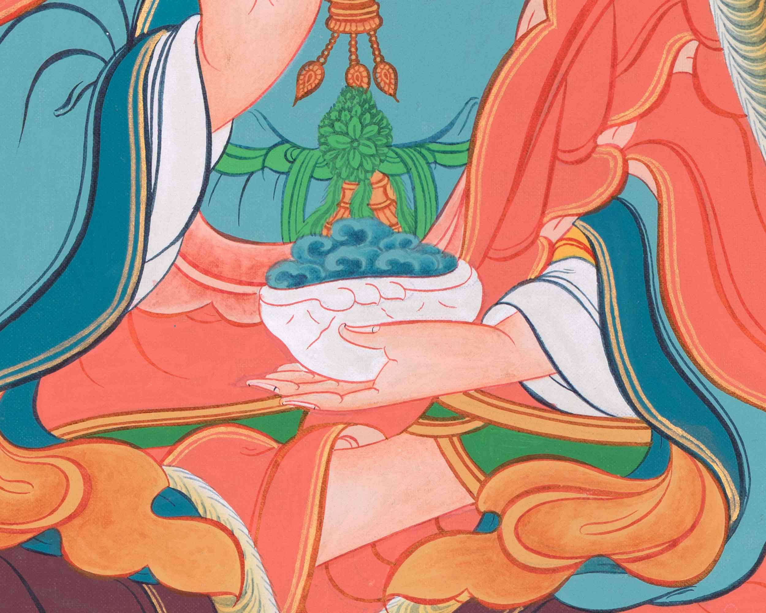 Art Of The Lotus Born Master | Guru Rinpoche Thangka Painting | For Divine Guidance