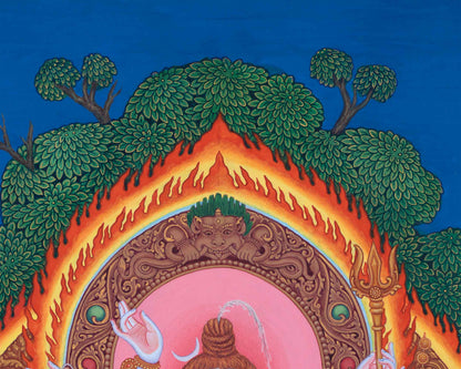 Dancing Divinity: Nataraja Shiva Thangka Print | Lord Shiva | Traditional Gift Ideas