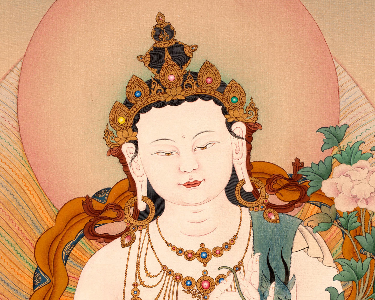 Standing Chenrezig Thangka | Bodhisattva Art Print