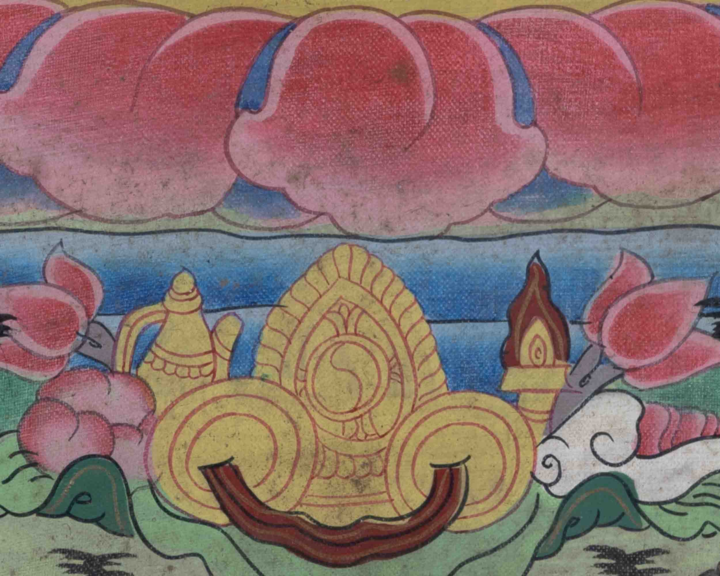 Avalokitesvara Chenresig Thangka | Oil Varnished Painting | Wall Decors