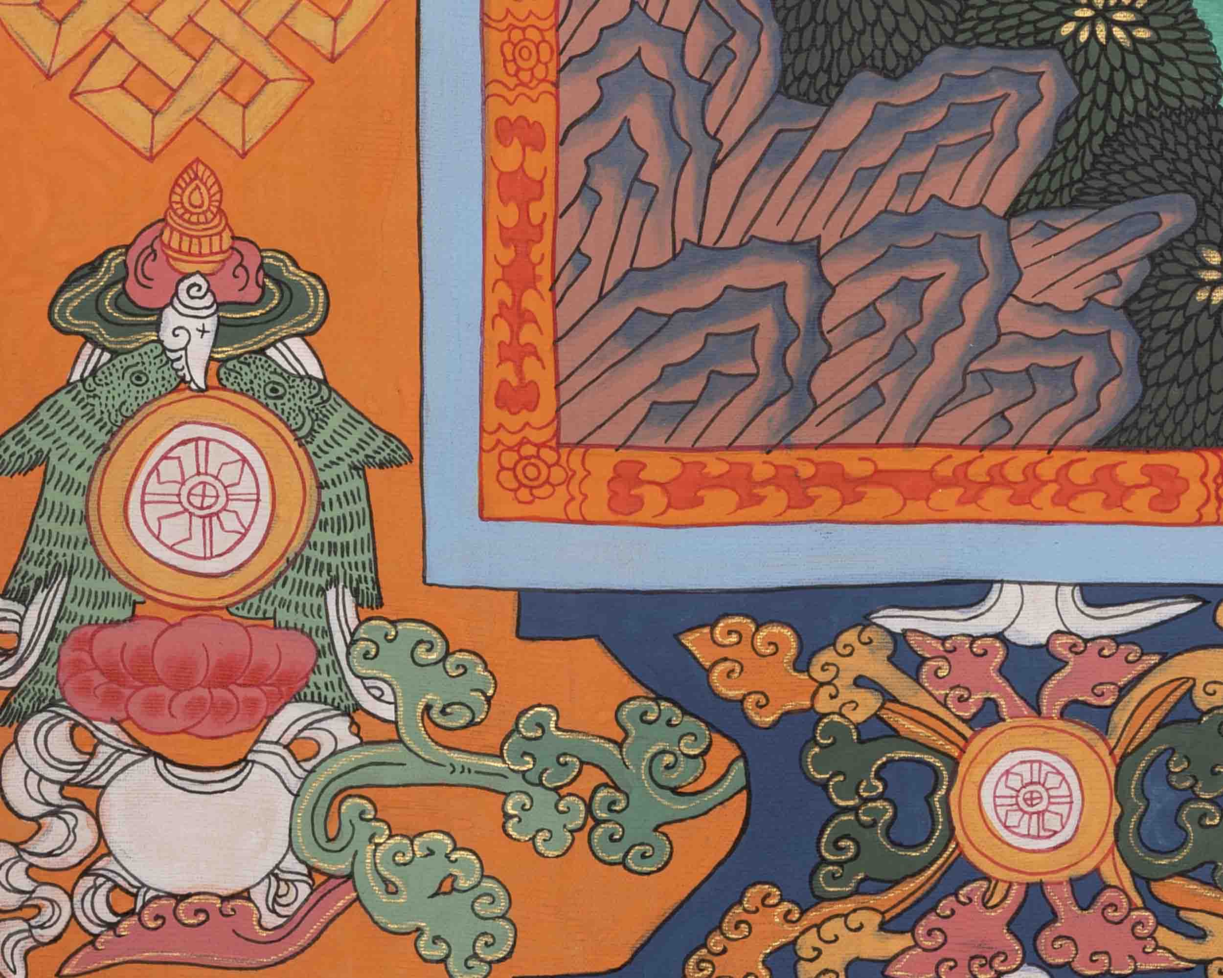 Vajrasattva Shakti Thangka | Traditioanl Tibetan Art | Wall Decors