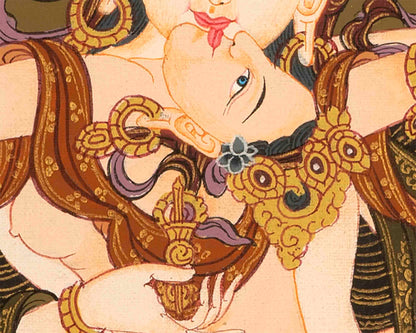 Vajrasattva Thangka | Religious Wall Decoration