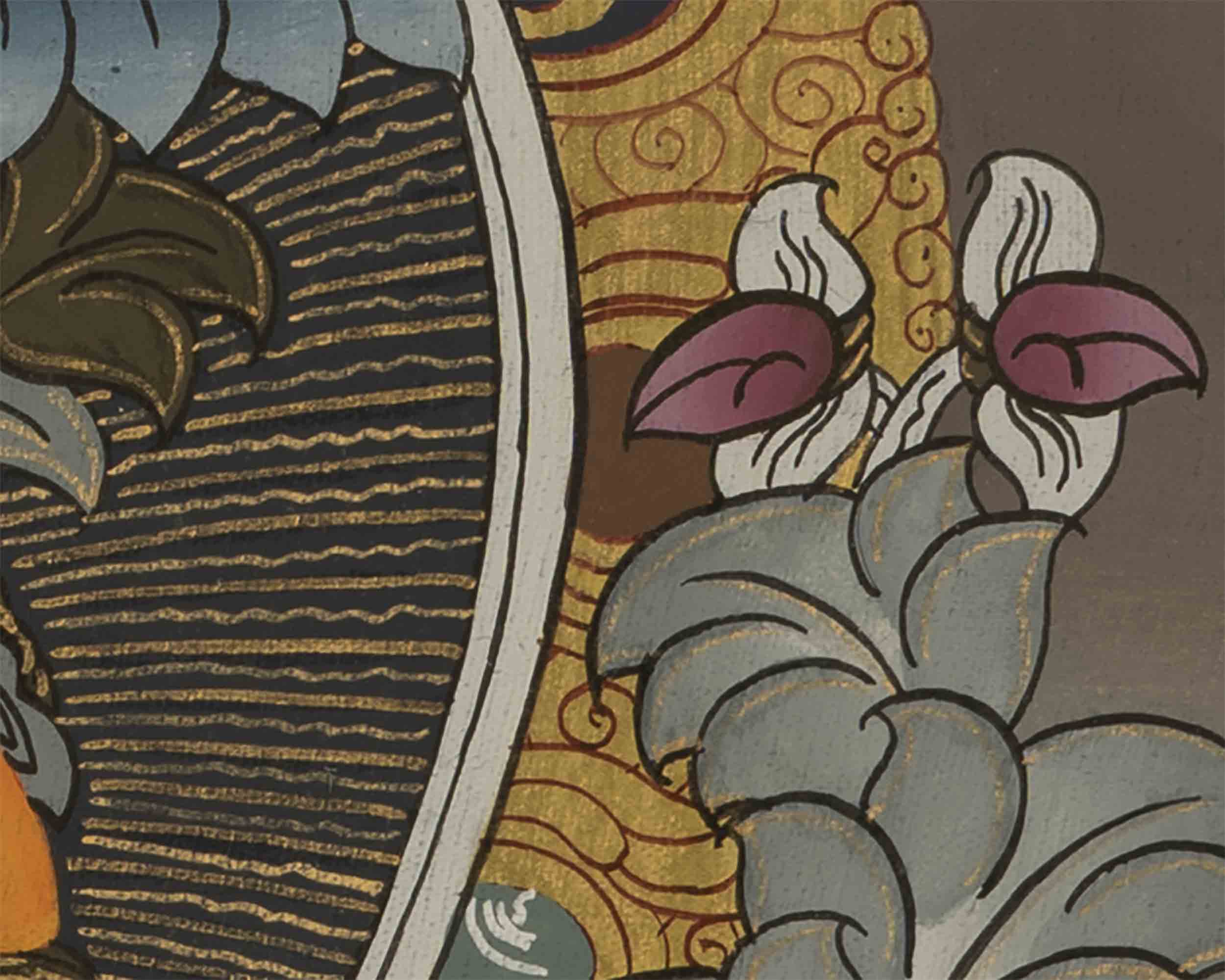 Manjushree Thangka Painting | Buddhist Wall Hanging
