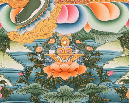 Buddhist Green Tara | Healing Female Deity Thangka