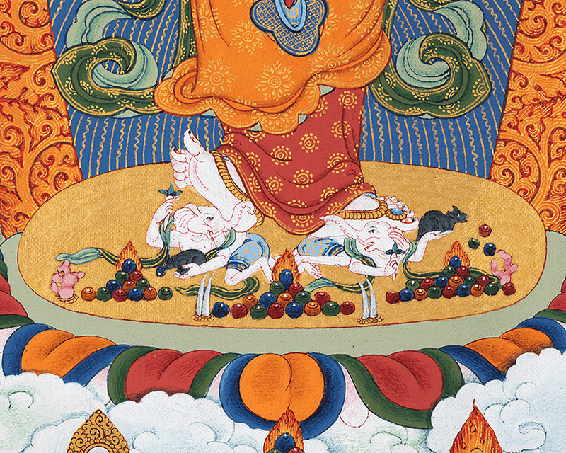 White Mahakala Thangka | The Fierce and Protective Deity of Tibet | Tibetan Buddhist Deity