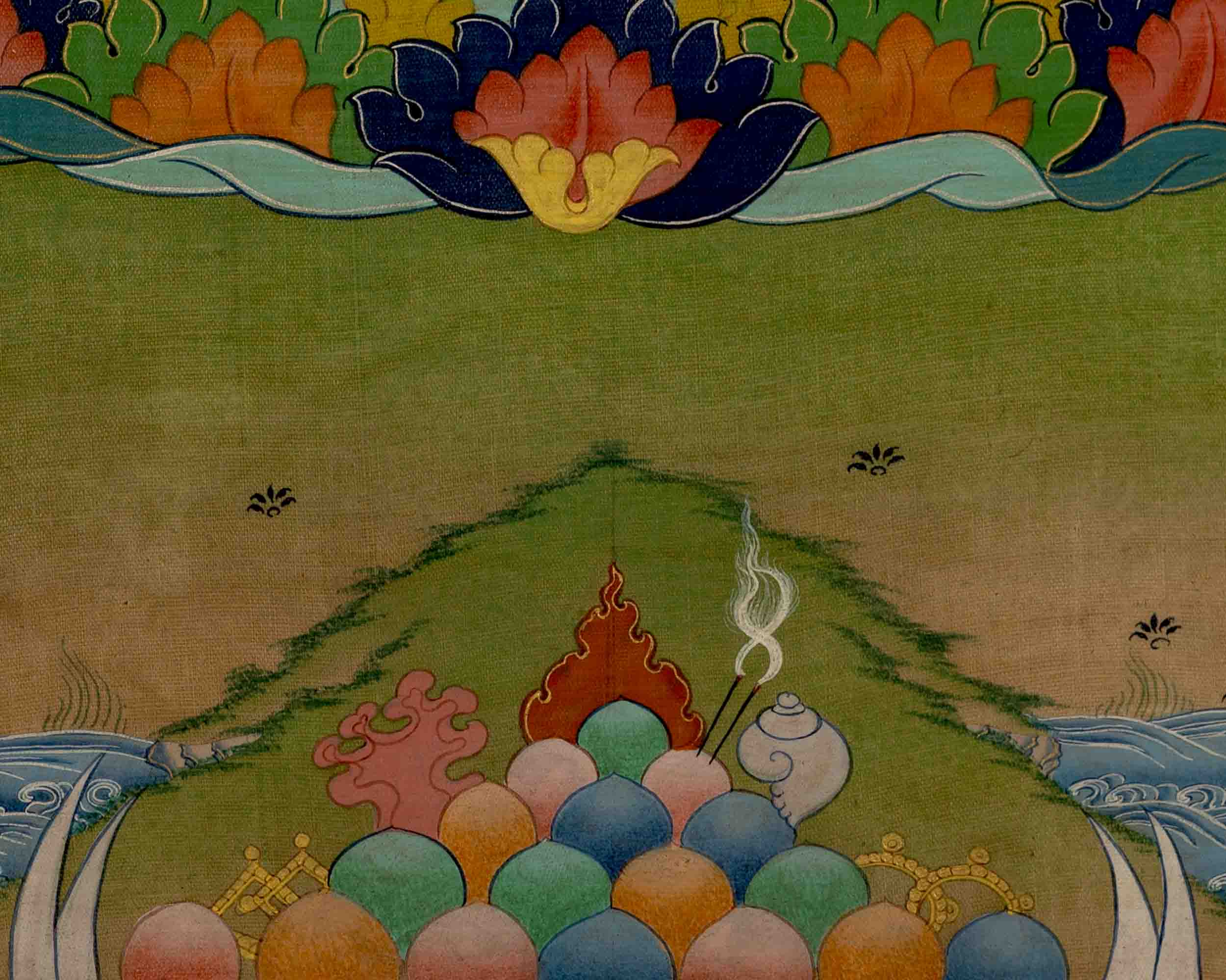 Guru Rinpoche Padmasambhava | Buddhist Thangka Art | Wall Decors