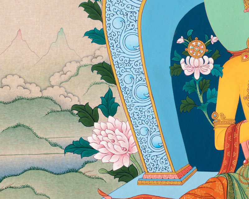 Arya Maitreya Buddha Thangka, Traditional Tibetan Thangka Painting