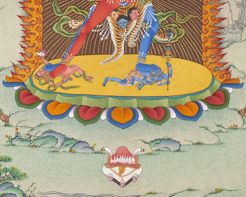 Two Armed Chakrasamvara Thangka | Vajravarahi | Khorlo Demchok |  Meditational Yidam Deity