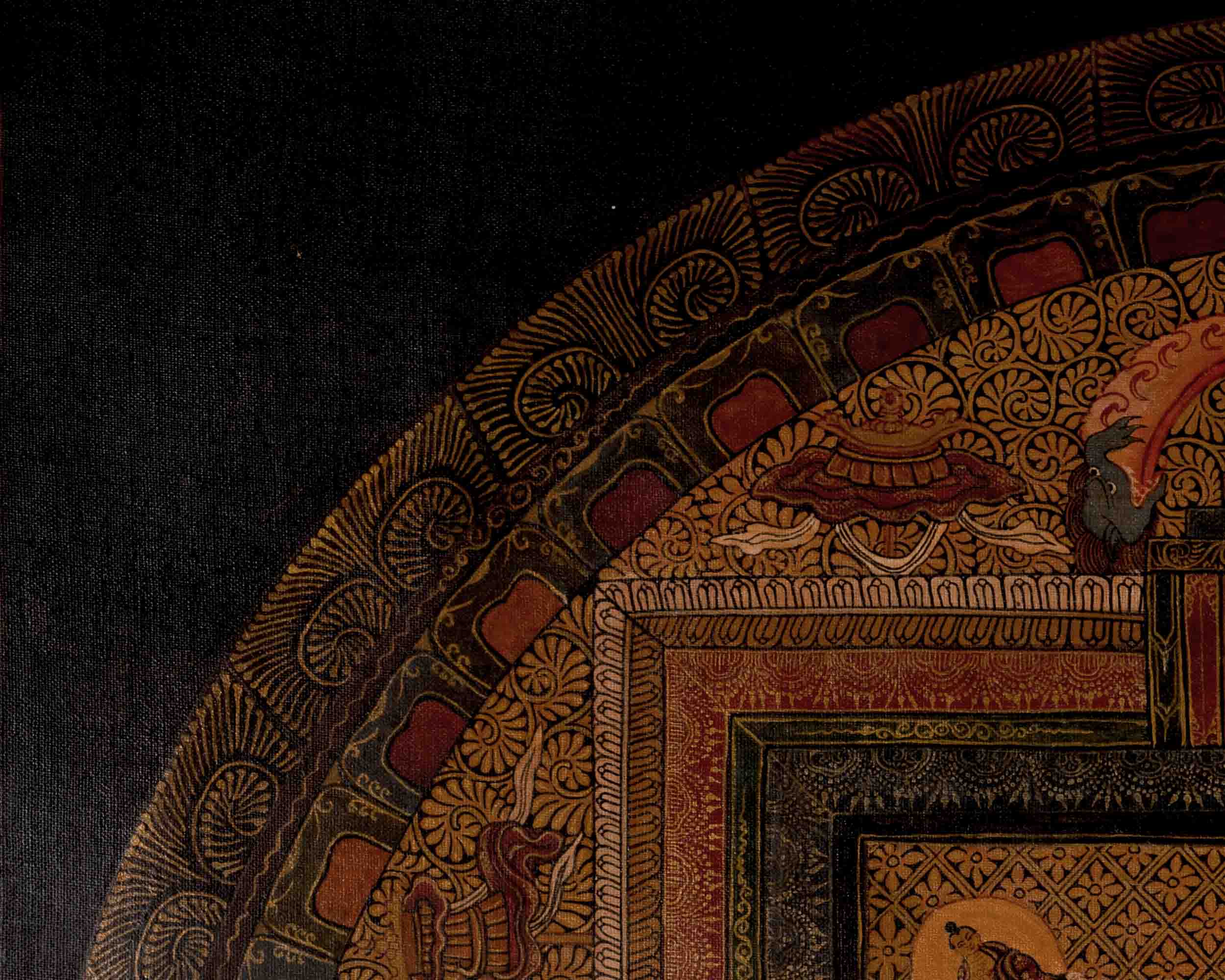 Amitayus Buddha Mandala | Traditional Tibetan Thangka | Wall Decors