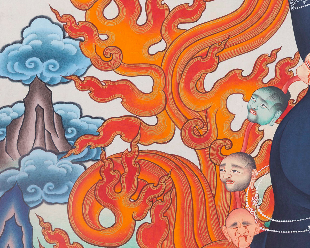 Yama Dharmaraja Thangka | Budddhist Thangka | Digital Print