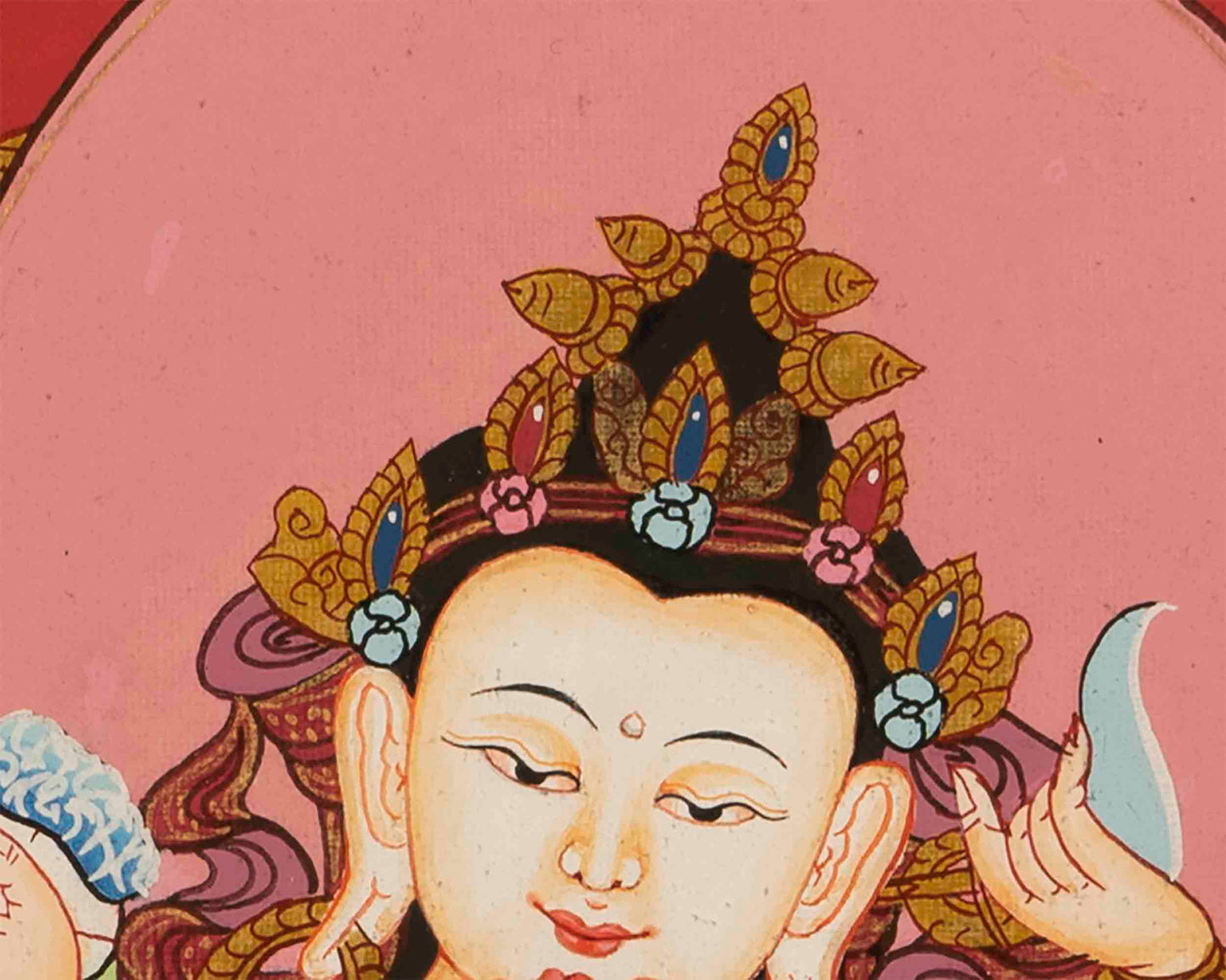 Vajrasattva Shakti Thangka | Religious Wall Decor