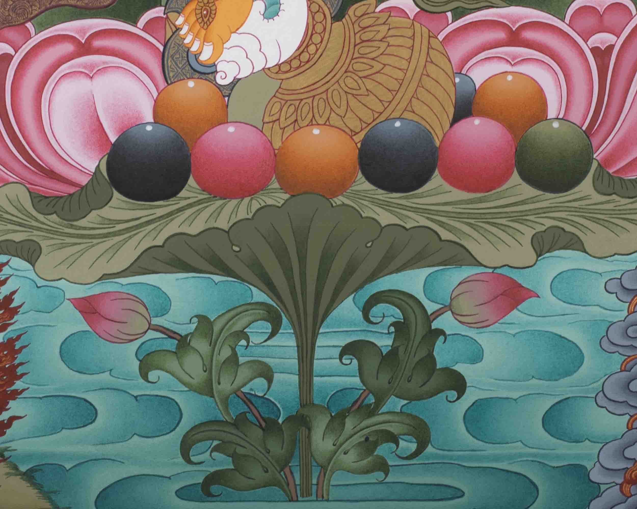 Dzambala Kubera Thangka | Wealth Deity | Religious Wall Decors