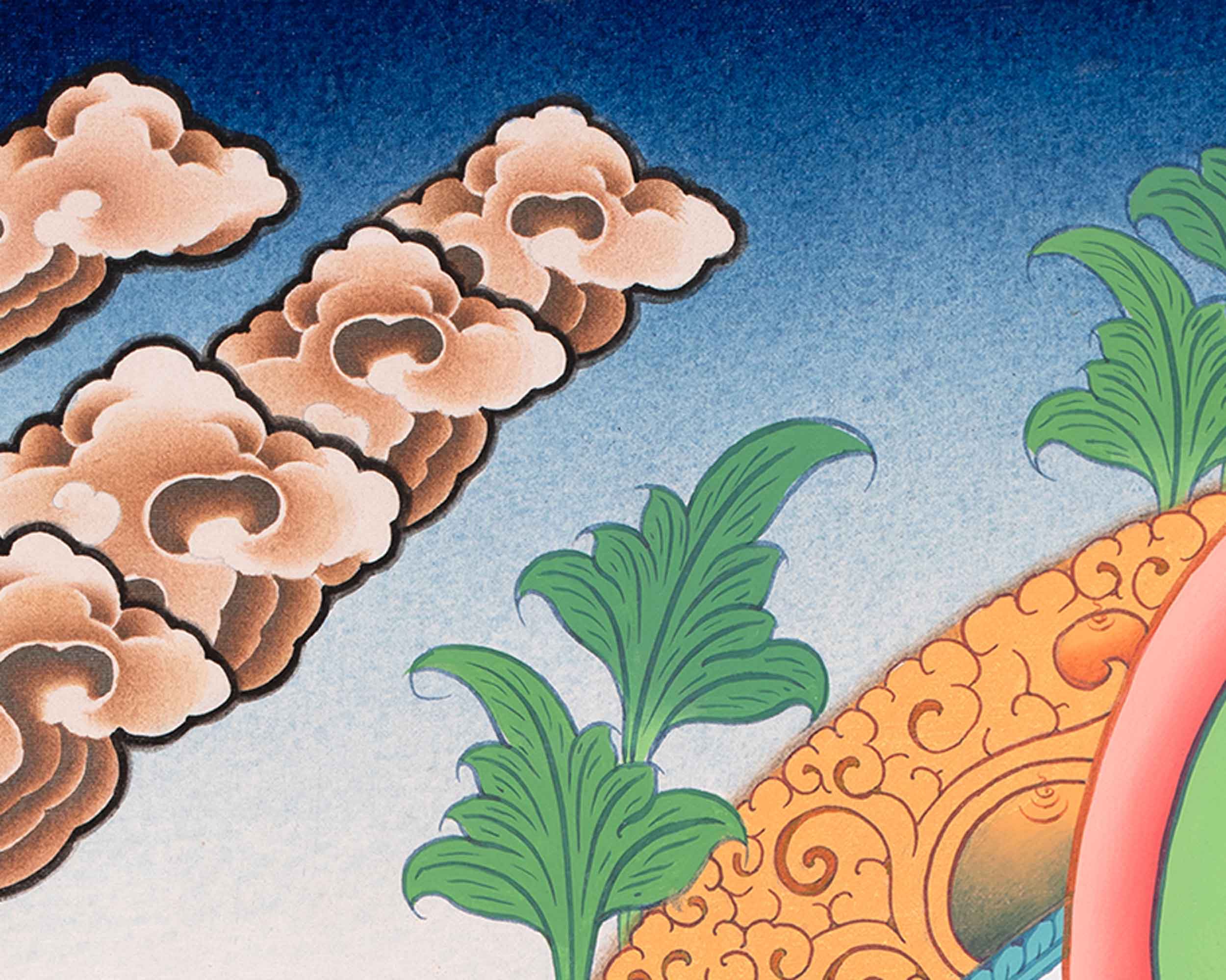Hand Painted Dorje Sempa Thangka | Vajrasattva Artwork | Power of Spiritual Cleansing