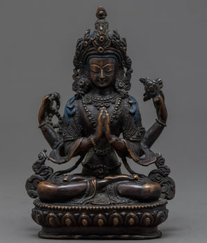 Chenrezig Vintage Statue 