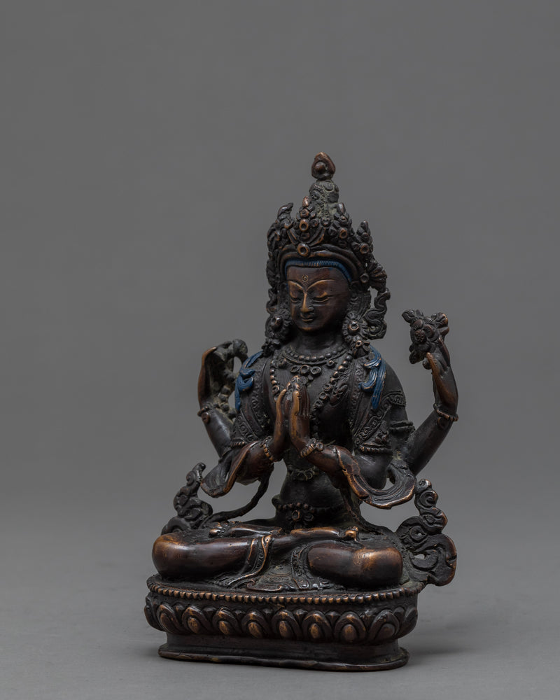 Chenrezig Statue | Vintage Statue for Home Decor | Gifts for Buddhist