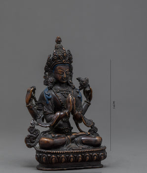 Chenrezig Statue | Vintage Statue for Home Decor | Gifts for Buddhist