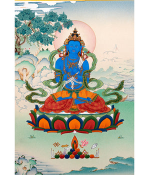 Vajradhara Buddha Thangka | Hand Painted Tibetan Art