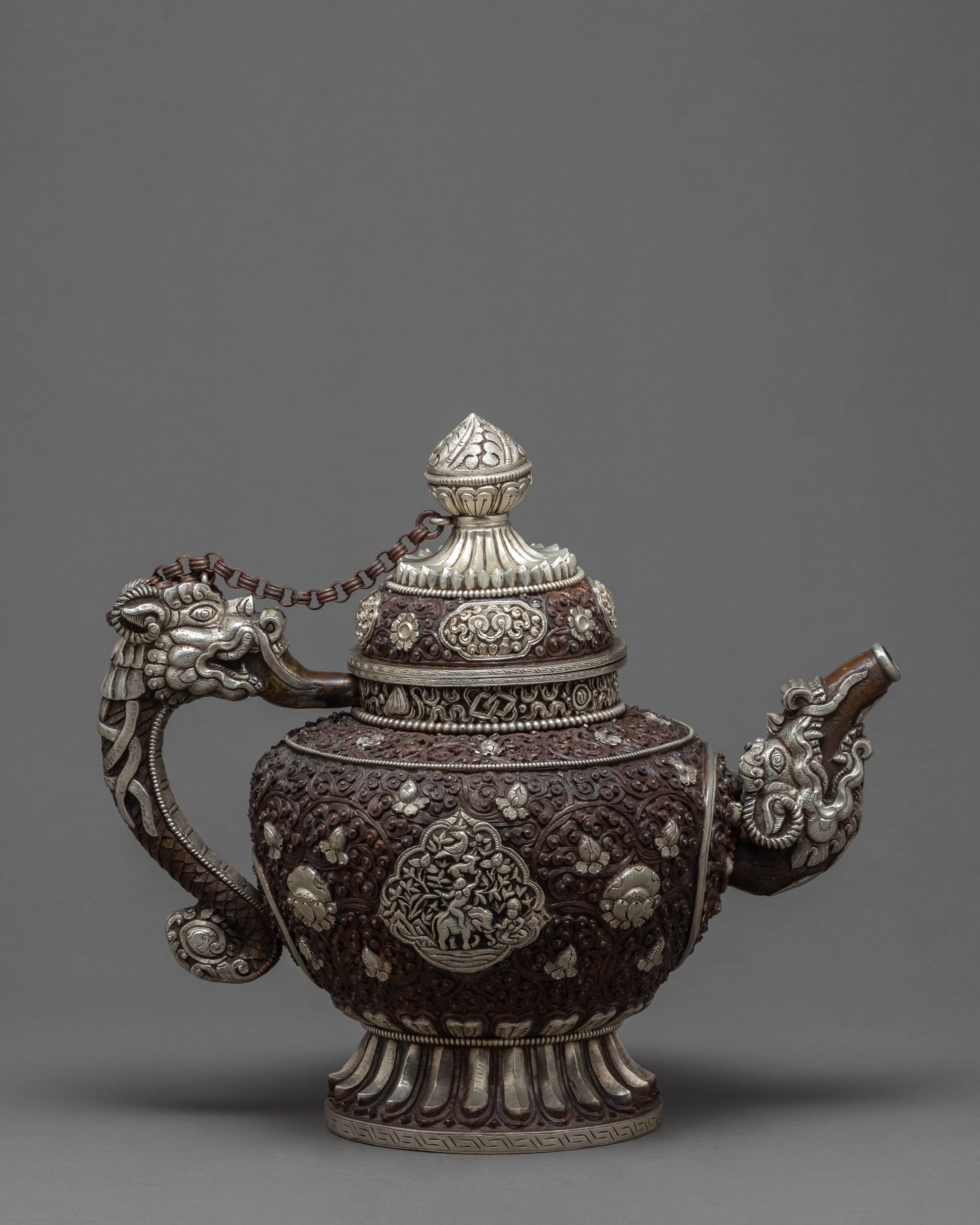 Tea Pot | Handcarved Tea Pot | Religious Decor