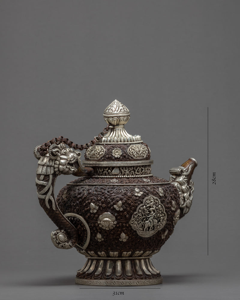 Tea Pot | Handcarved Tea Pot | Religious Decor
