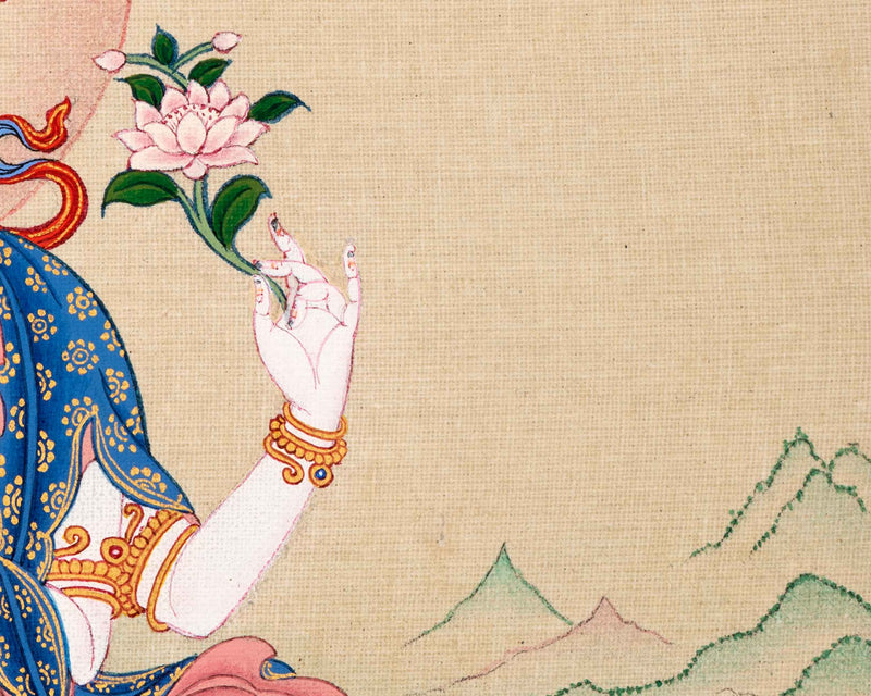 Four Arm Chenrezig Avalokiteshvara Thangka | Bodhisattva Painting