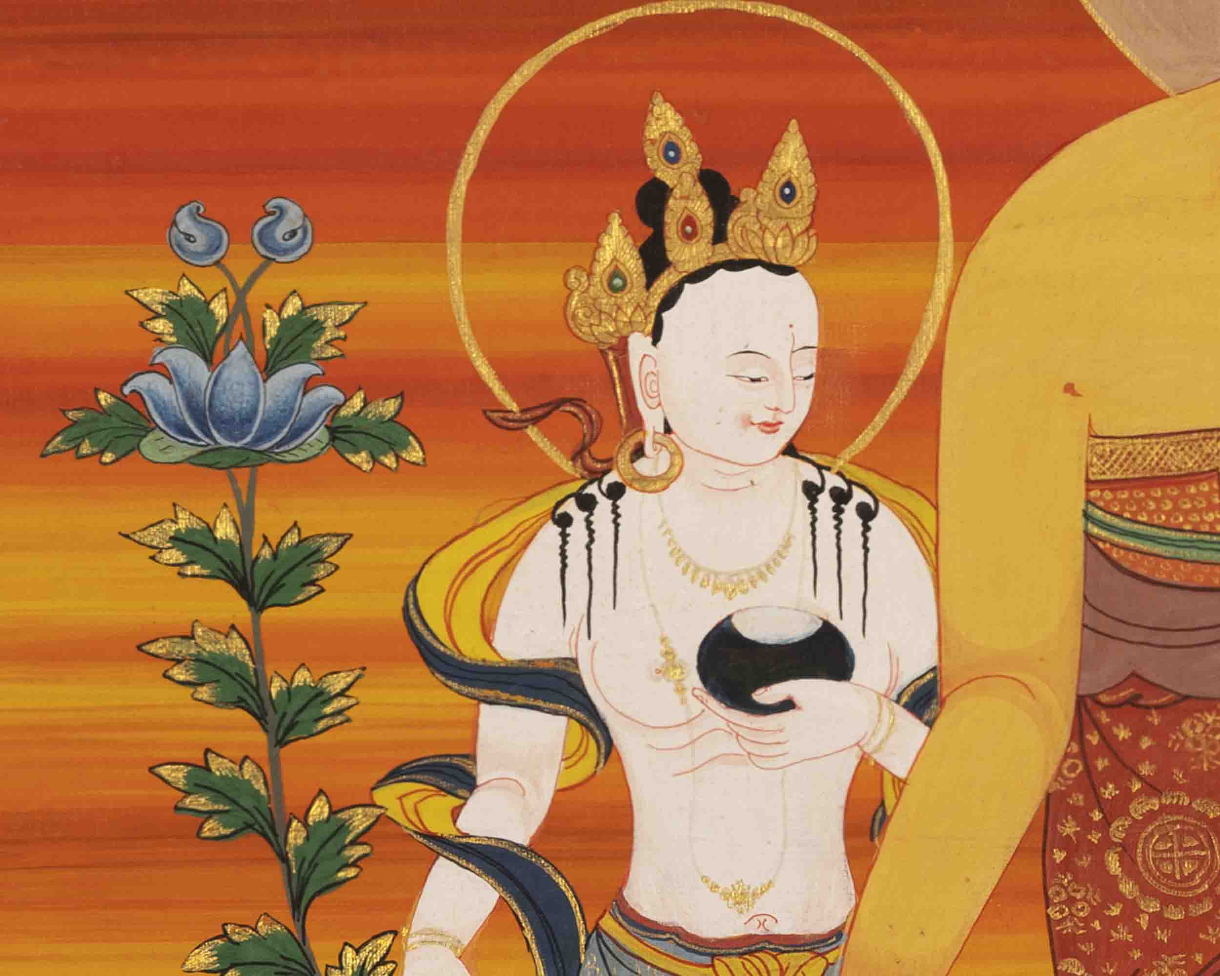 Handpainted Shakyamuni Buddha | Tibetan Wall Decoration Painting