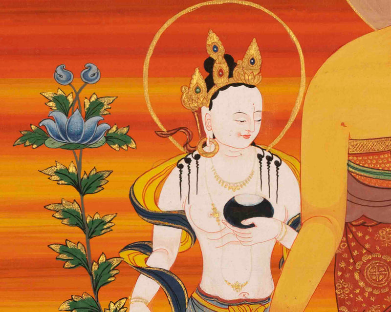 Handpainted Shakyamuni Buddha | Tibetan Wall Decoration Painting