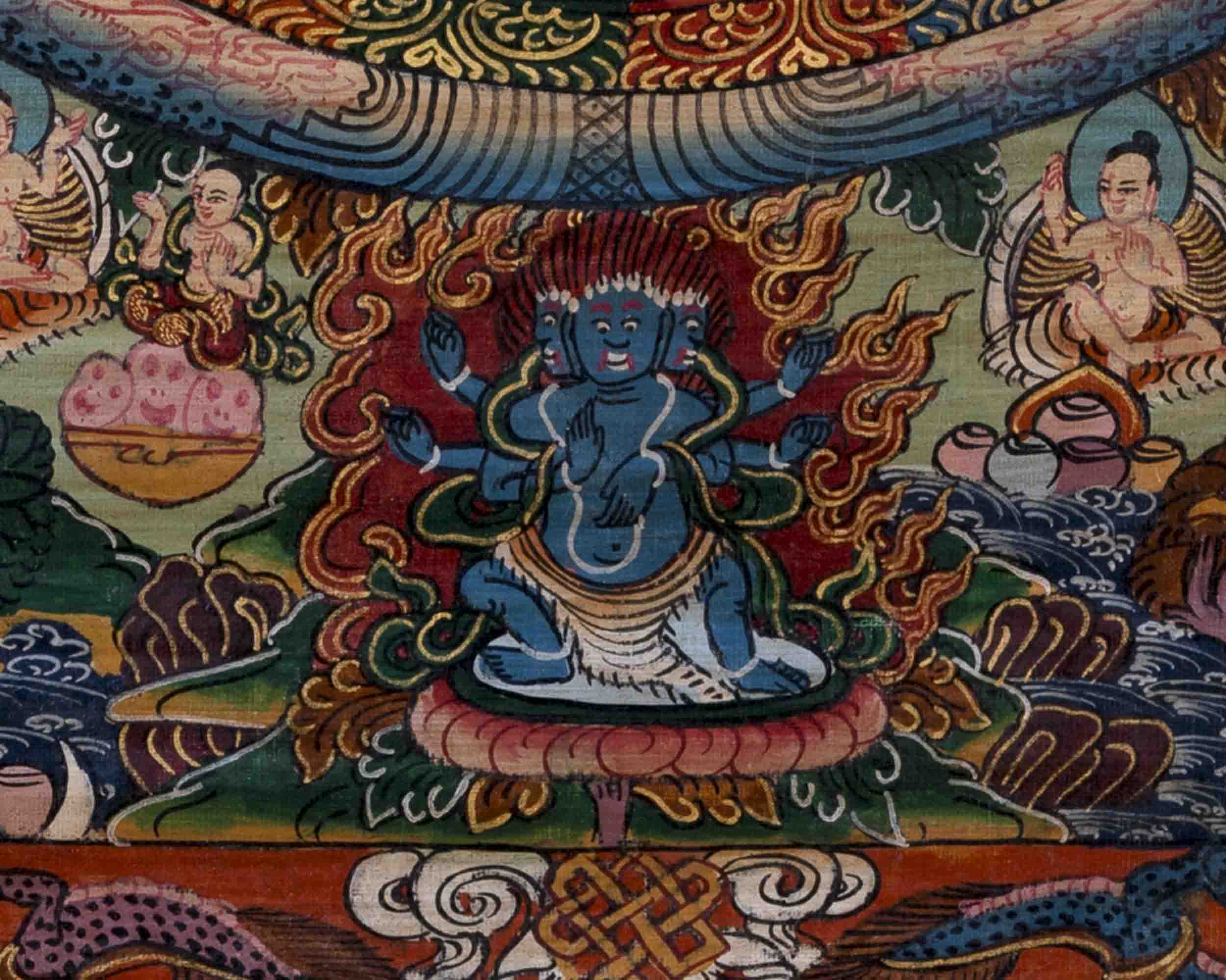 Traditional Heruka Mandala | Religious Buddhist Thangka | Wall Decors