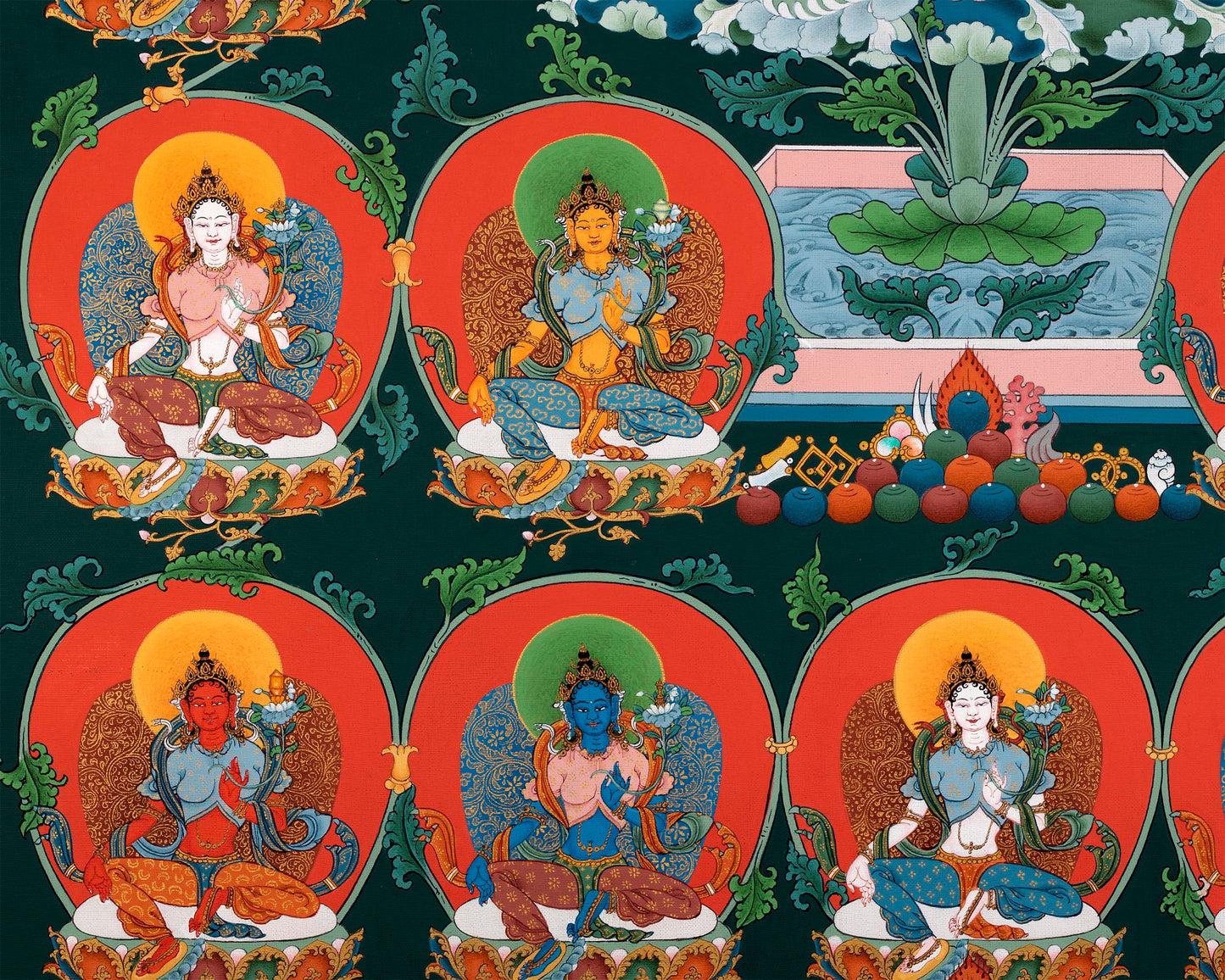 21 Tara Thangka | The Mother Bodhisattva Drolma | High Quality Thangka Print