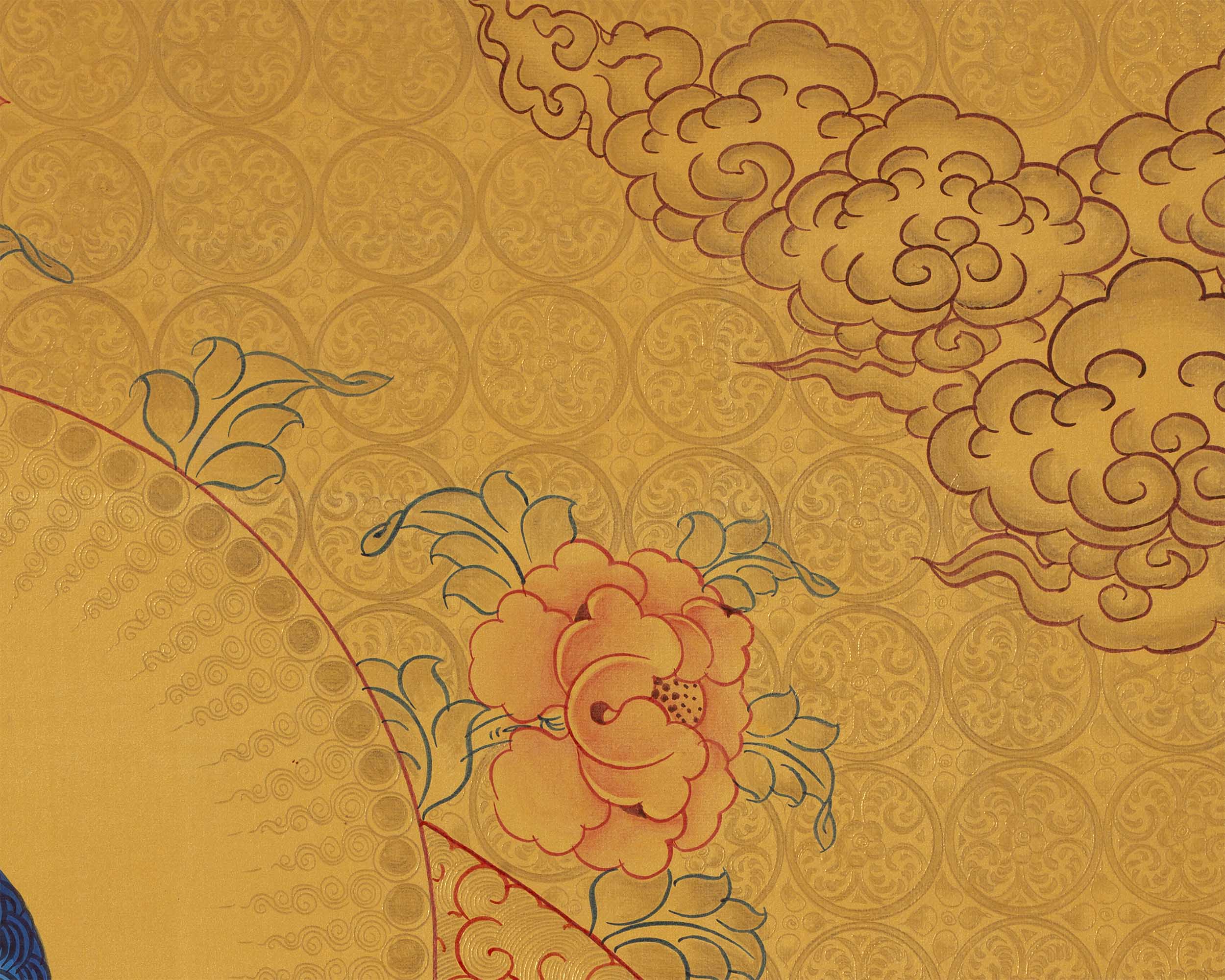 Gold Shakyamuni Buddha Thangka | Himalayan Art