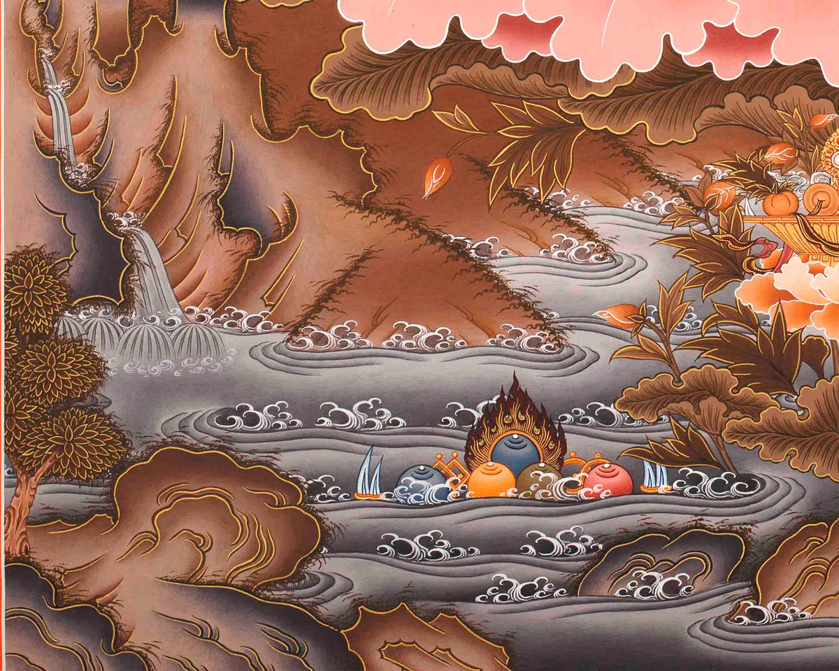 Wisdom Bodhisattva Manjushree | Digital Artwork | Religious Decors