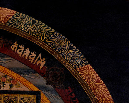 Vintage Kalachakra Mandala | Traditional Thangka Art | Wall Decors