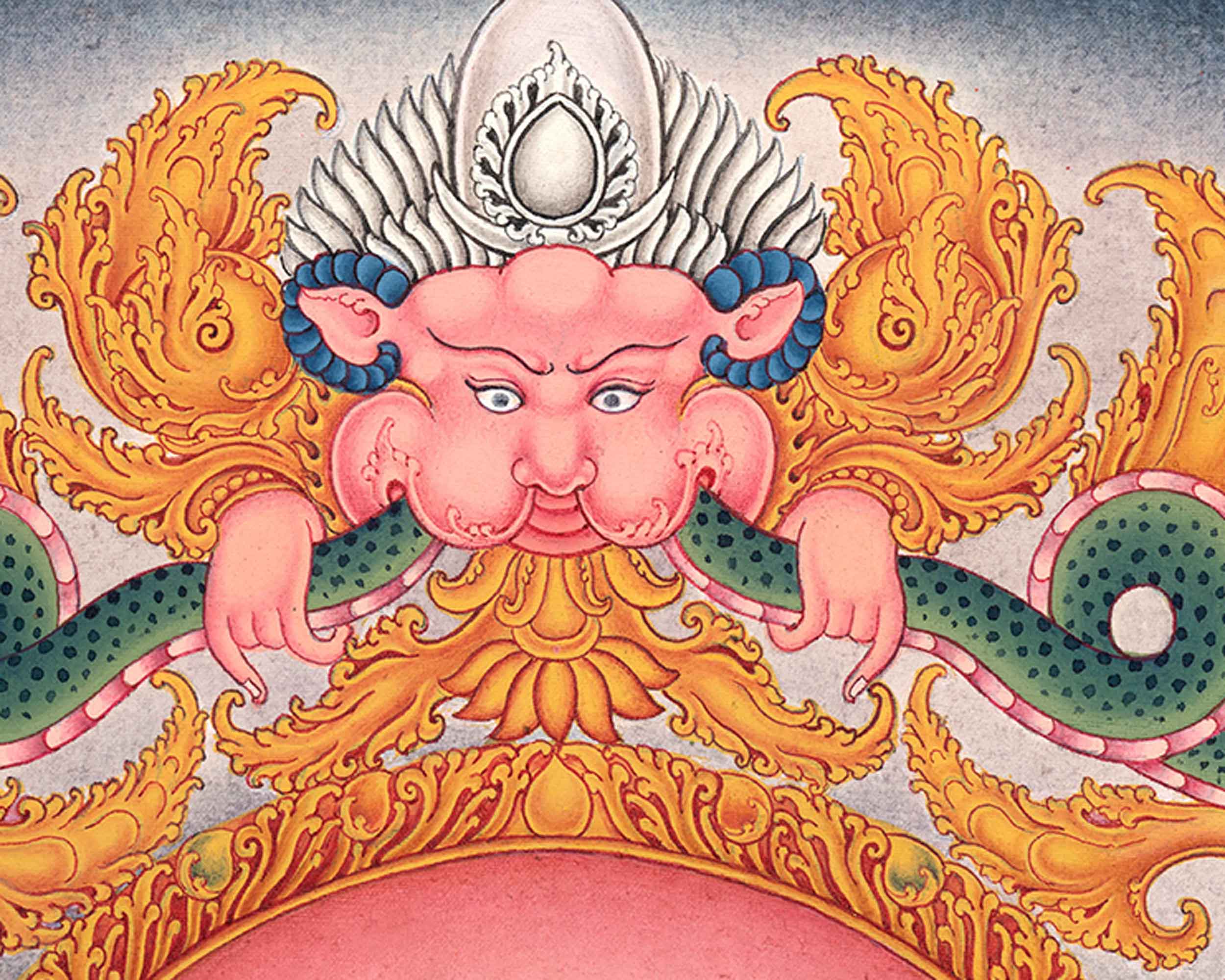 Traditional Buddha Shakyamuni Thangka Print for Enlightenment | Prints on Cotton Canvas