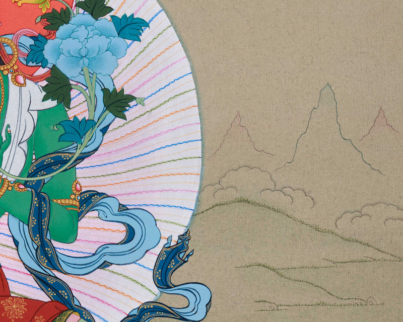 Karma Gadri Thangka of Green Tara