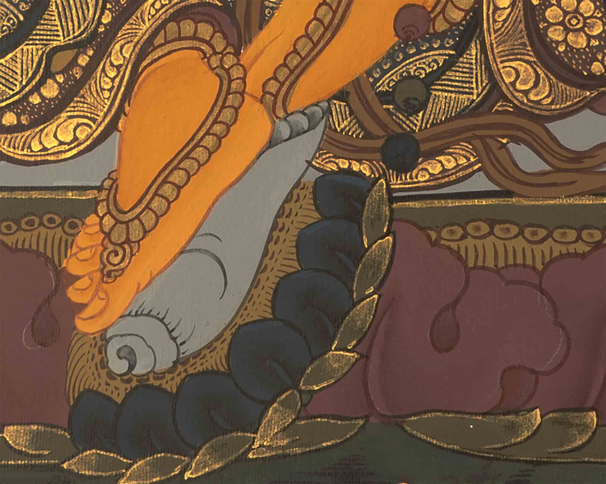 Deity Of Wealth Thangka | Traditional Tibetan Art | Wall Decors