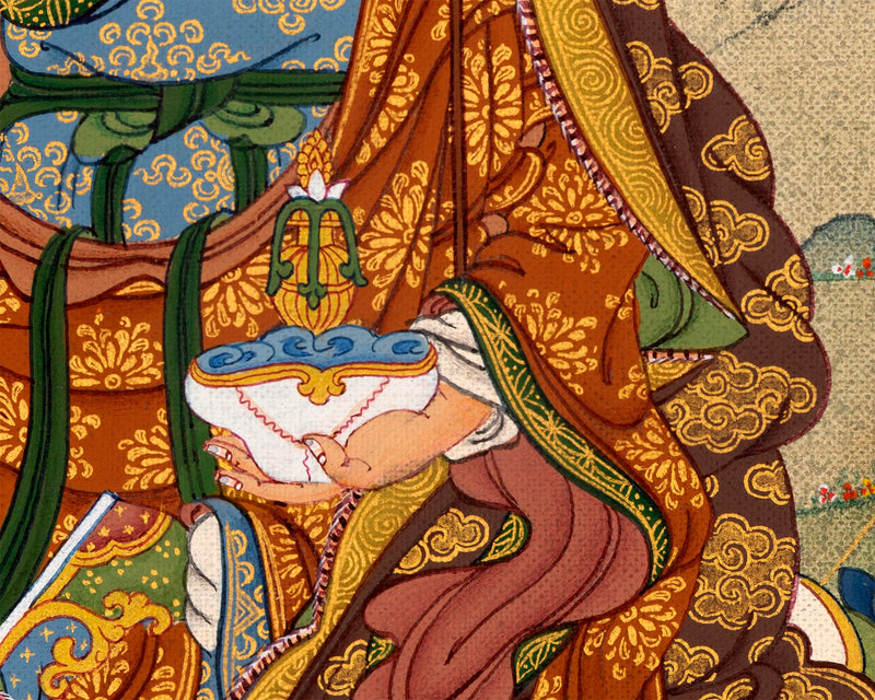 Guru Rinpoche | Padmasambhava Thangka | Hand Painted Tibetan Painting