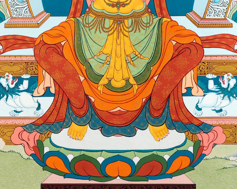 Maitreya Buddha Thangka | Tibetan Bodhisattva Art