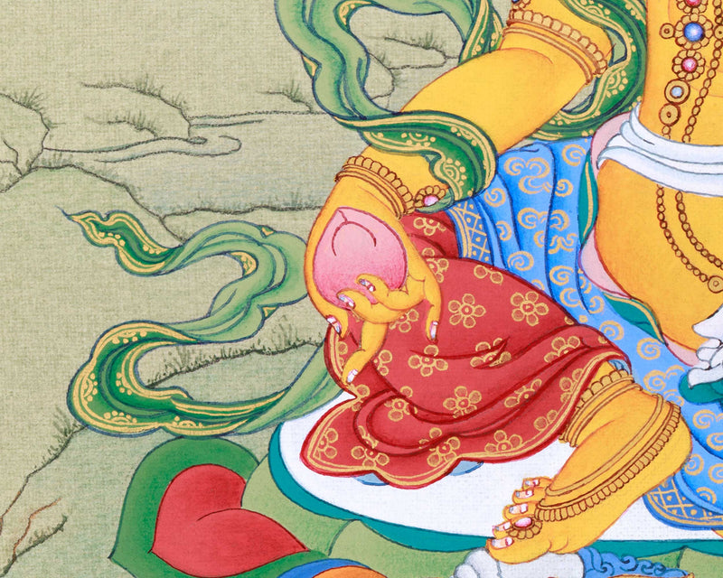 Wealth Deity Jambala Thangka for Prosperity