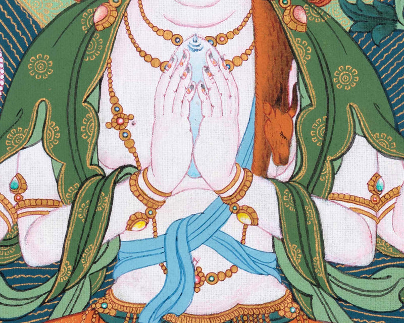 Chenrezig Thangka | Lord Of Compassion | Buddhist Deity