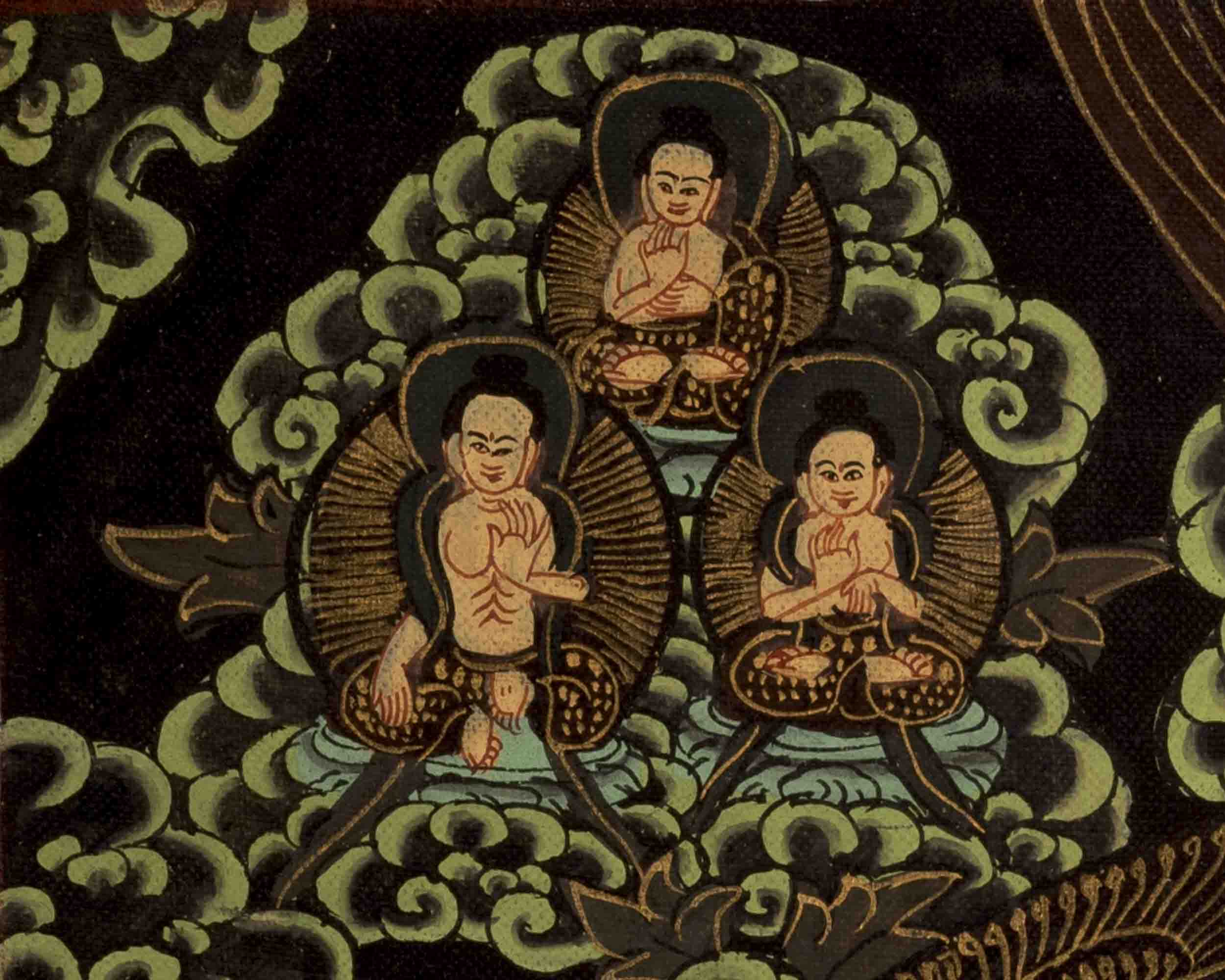 Vintage Small Dark Shakyamuni Buddha Mandala | Art Painting