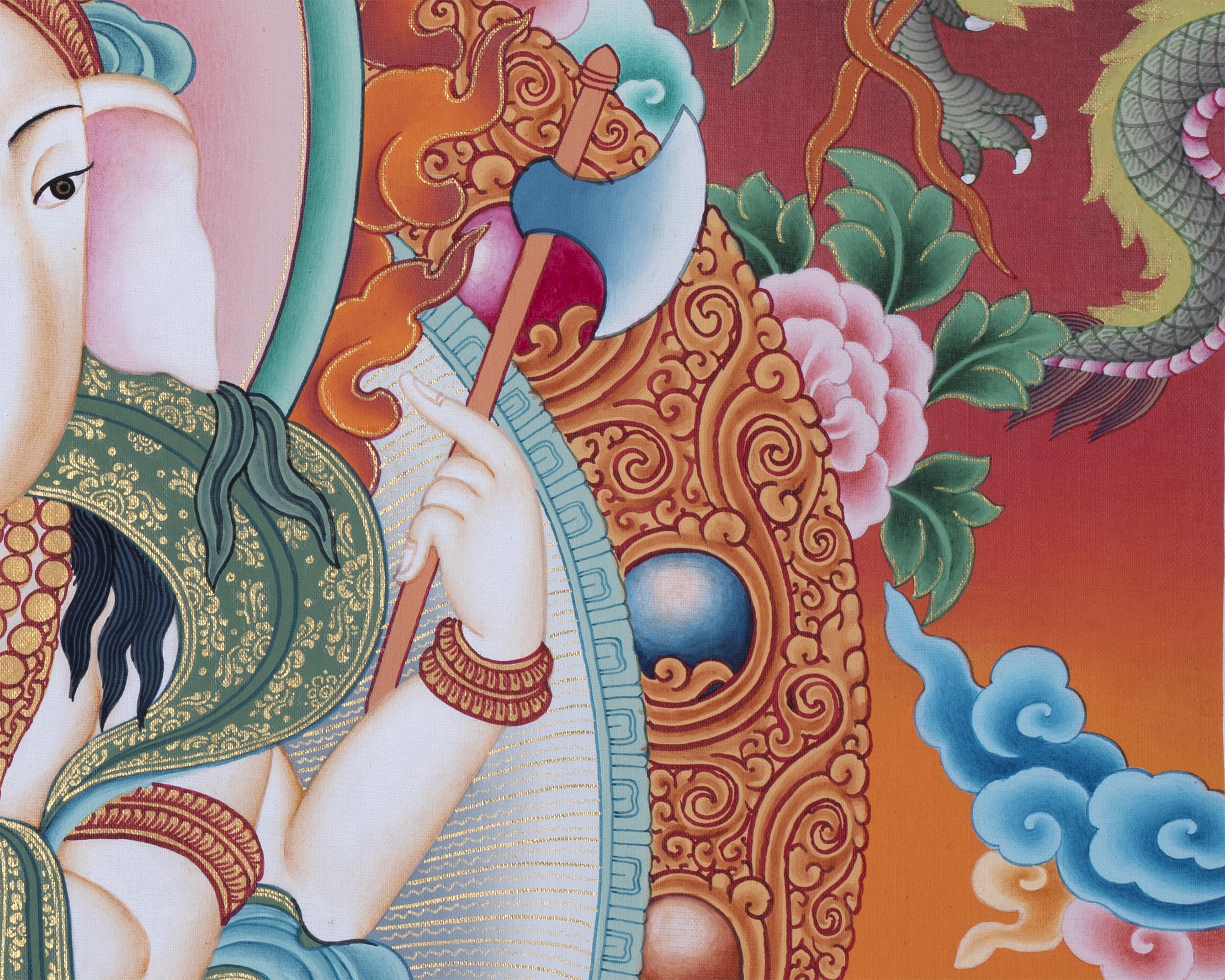 Ganesh Prints | Digital Thangka Prints | Wall Decors