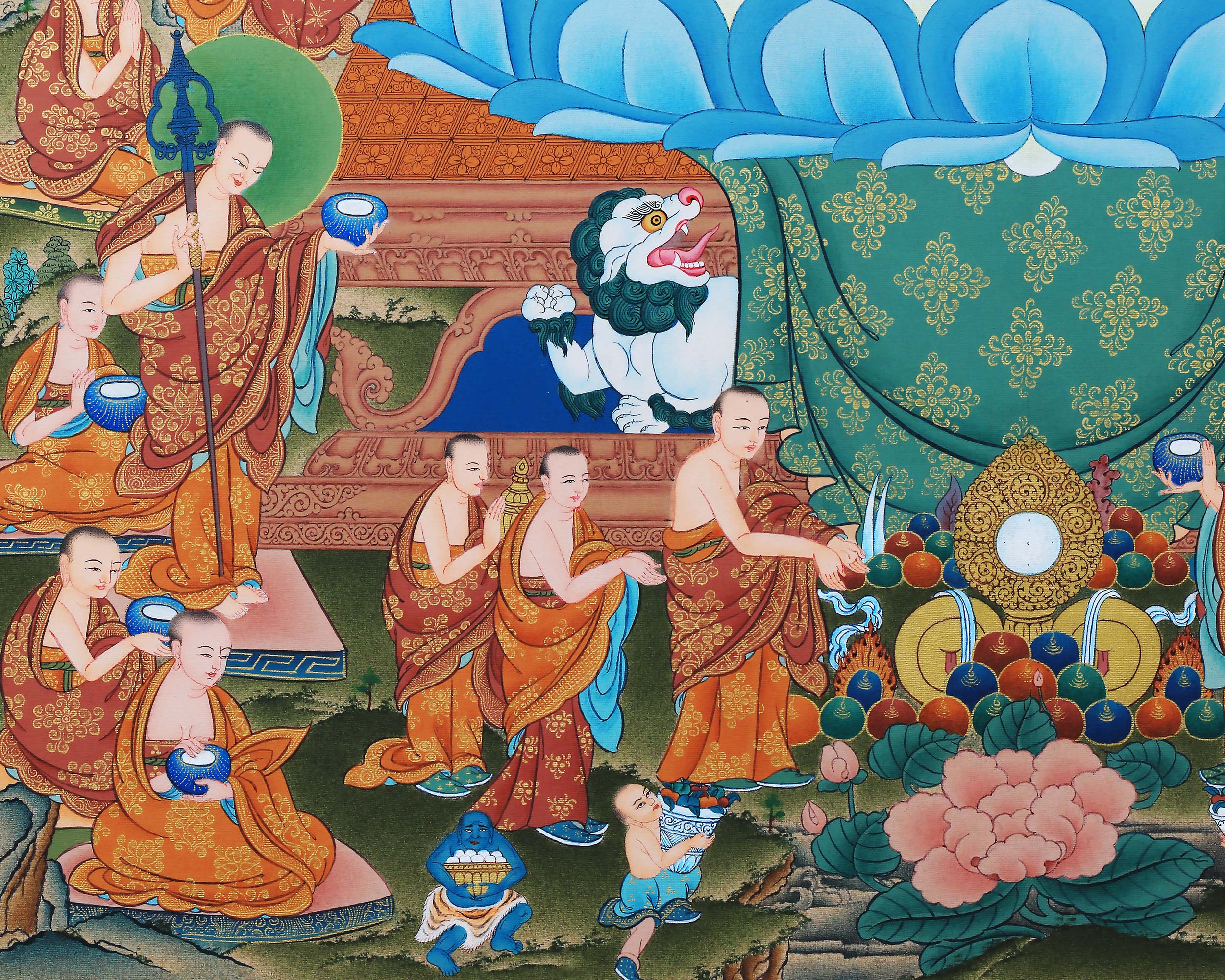 Buddha Shakyamuni Thangka, High Quality Giclee Canvas Print, Digital Print