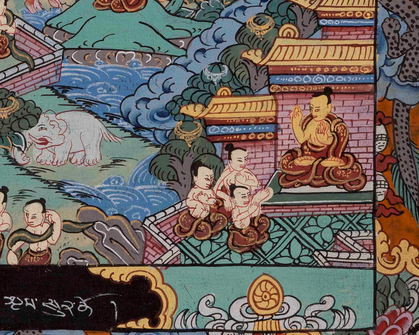 Vintage Life Story Of Buddha | Traditional Tibetan Thangka