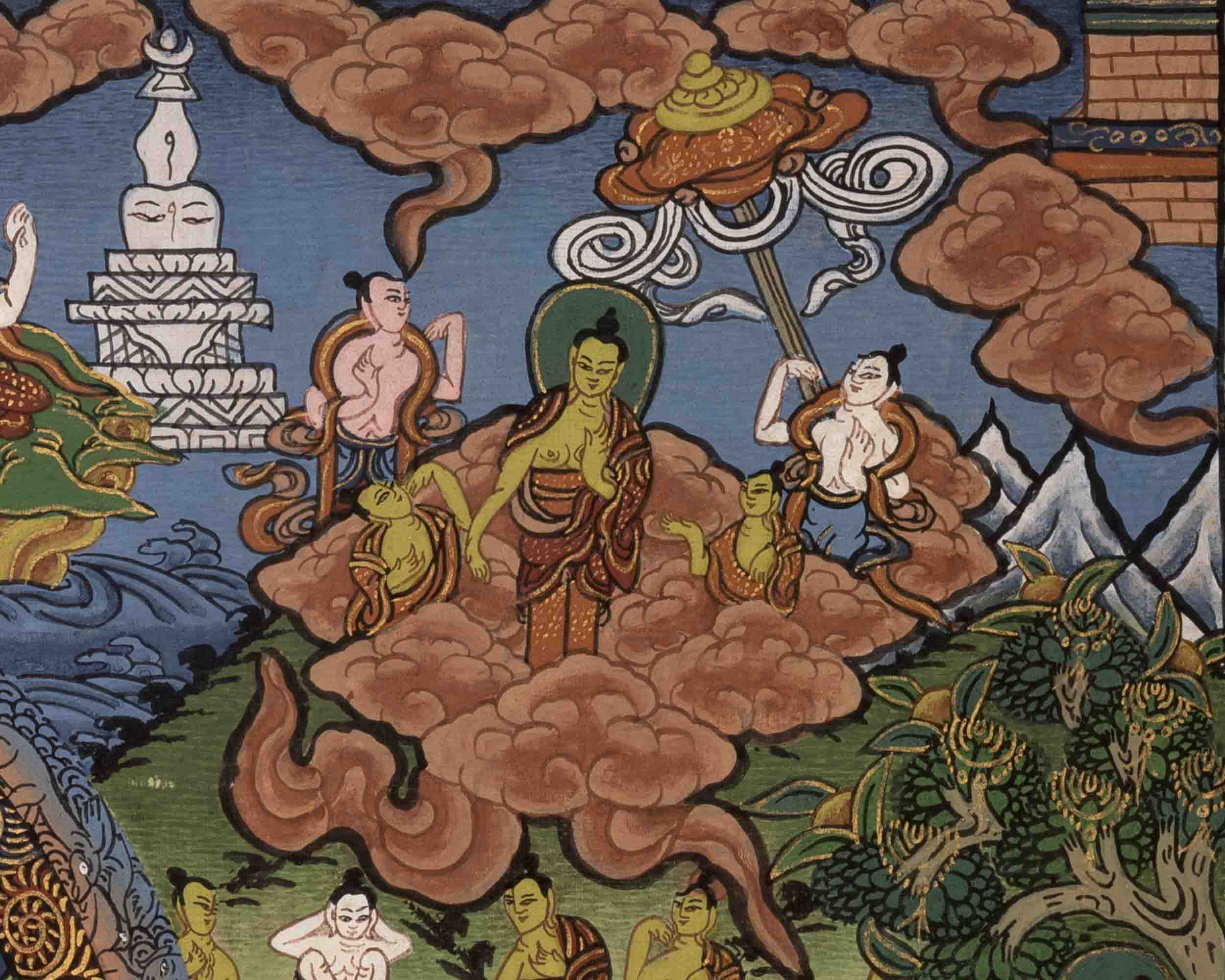Shakyamuni Buddha's Life Story | Traditional Thangka | Wall Decors